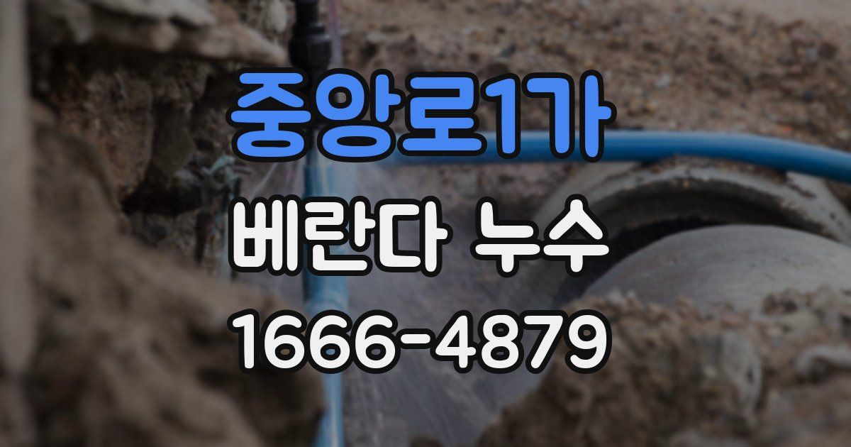 중앙로1가 베란다 누수