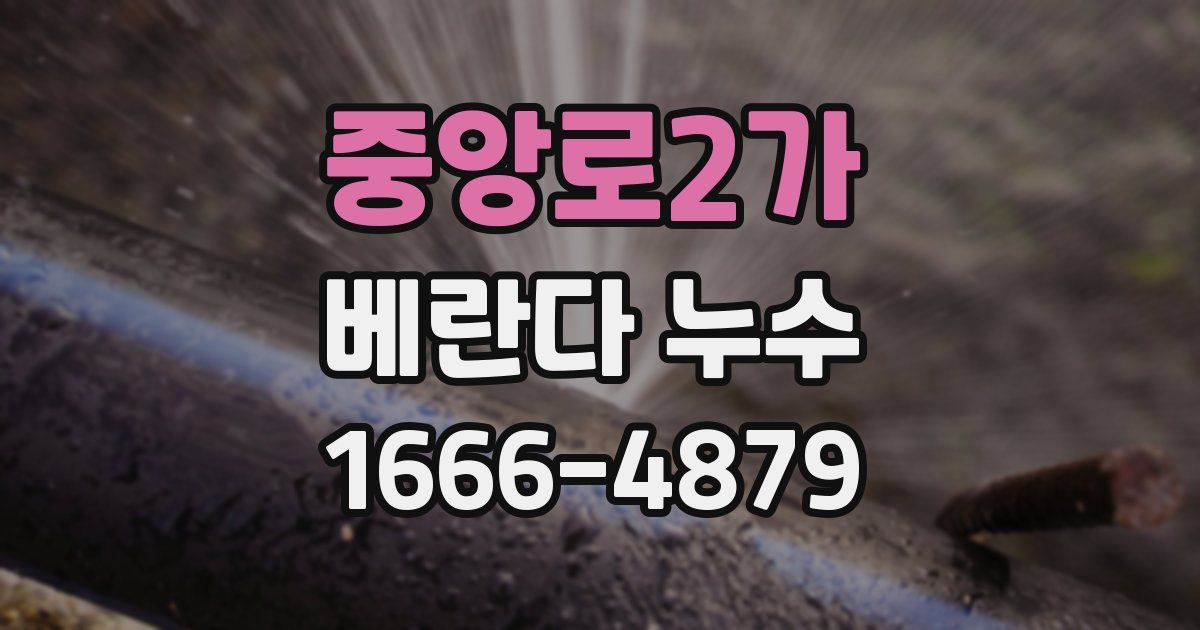 중앙로2가 베란다 누수