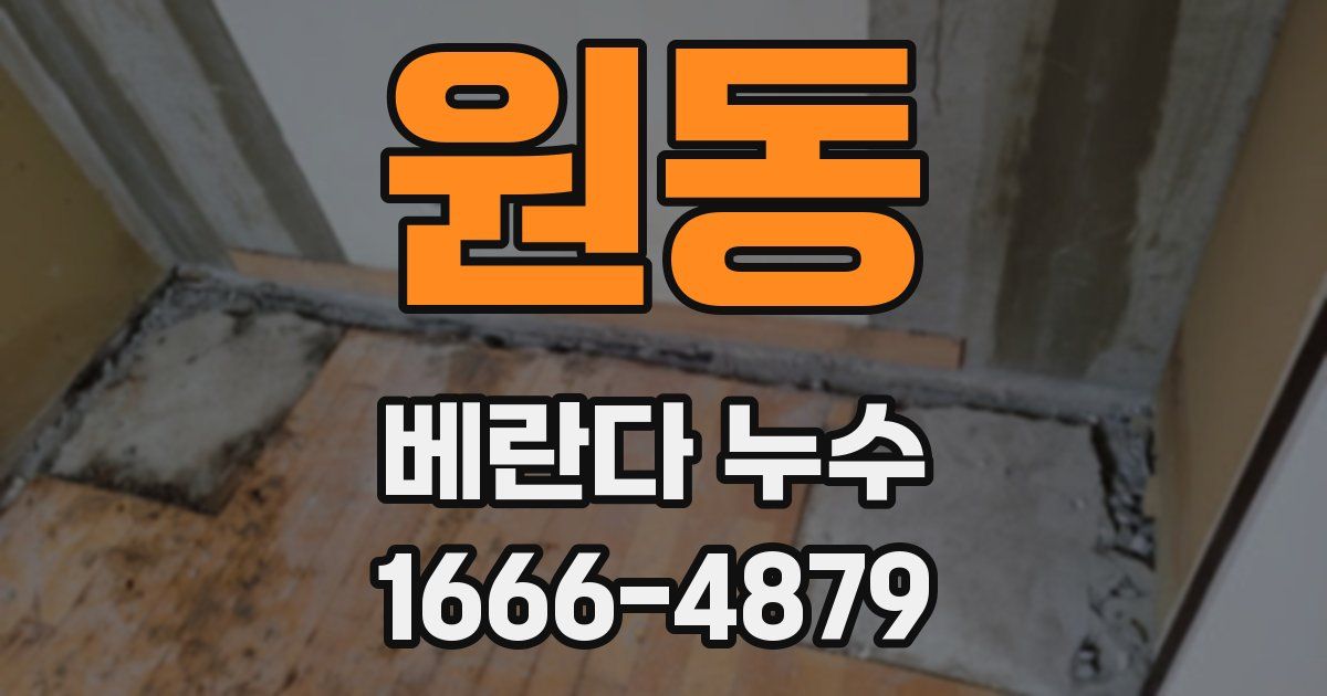 원동 베란다 누수