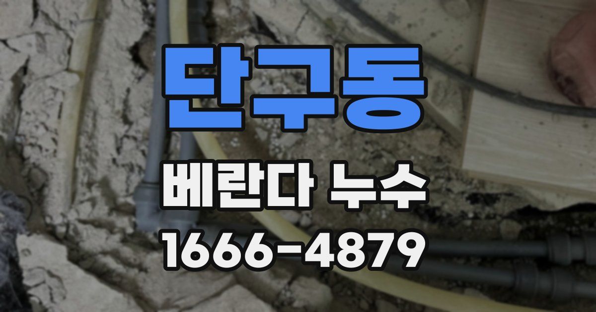 단구동 베란다 누수