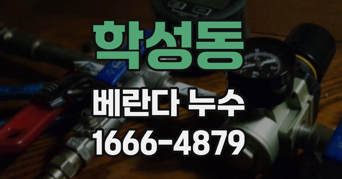 학성동 베란다 누수