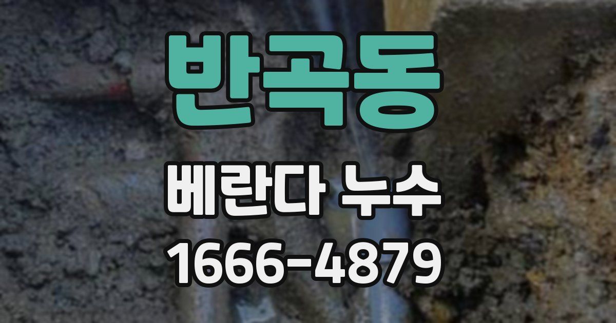 반곡동 베란다 누수