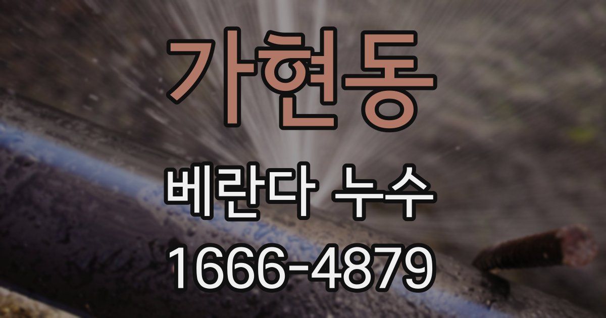 가현동 베란다 누수