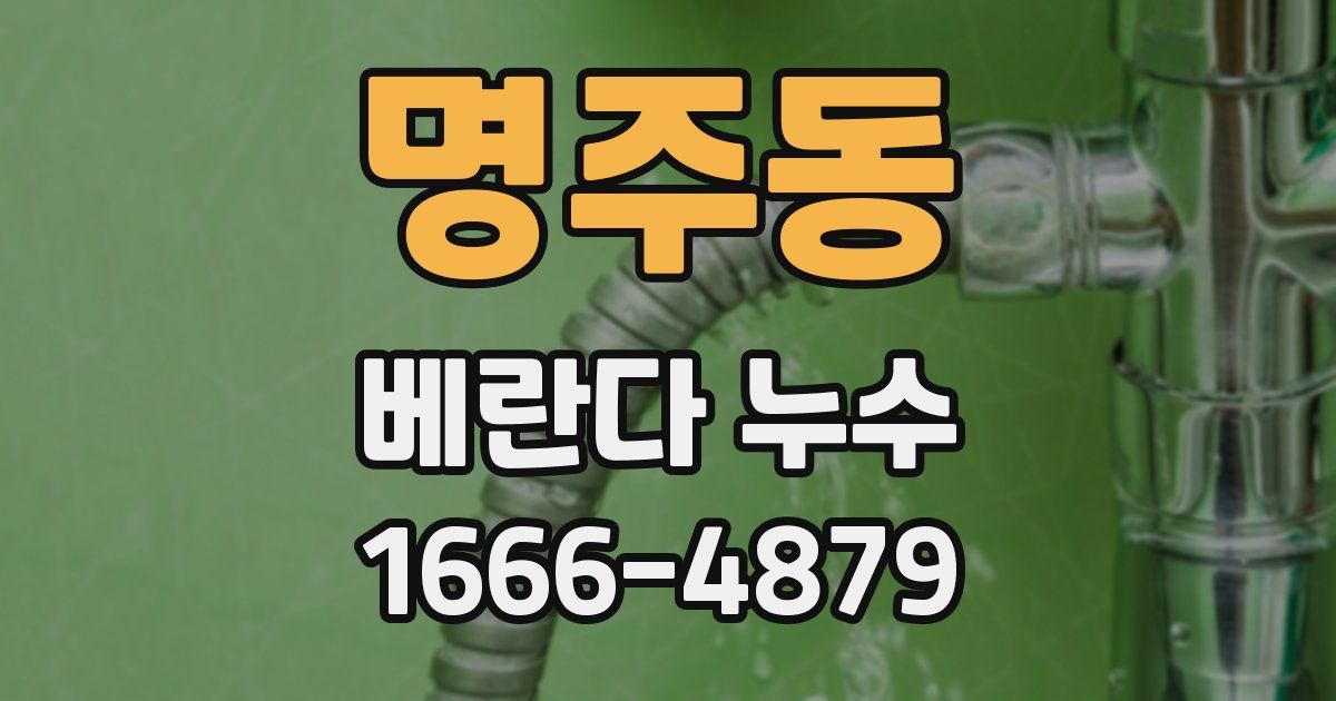 명주동 베란다 누수