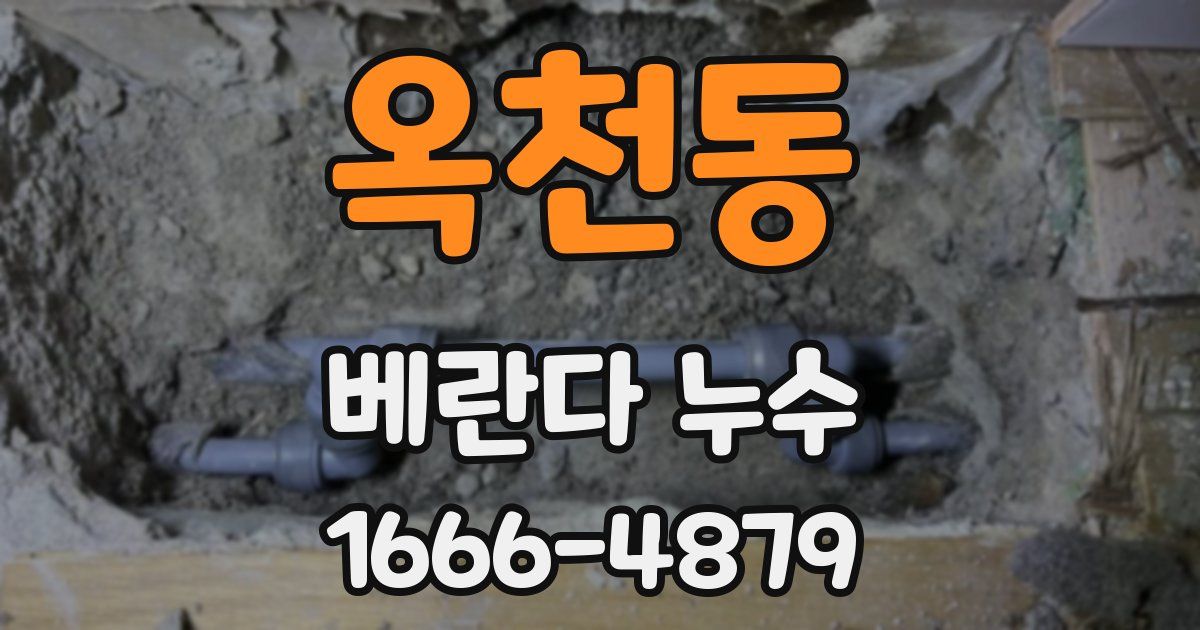 옥천동 베란다 누수