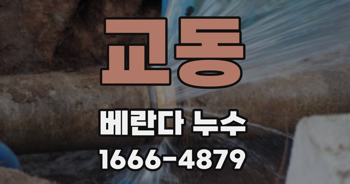 교동 베란다 누수