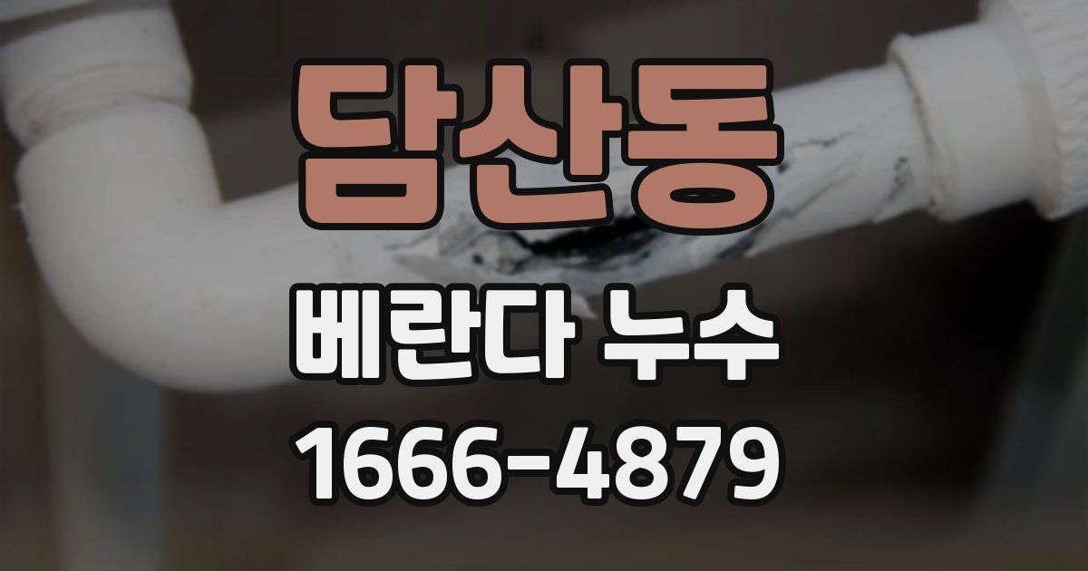 담산동 베란다 누수