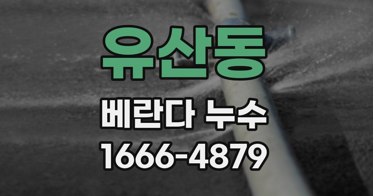 유산동 베란다 누수