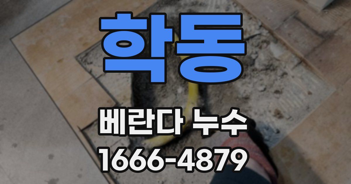 학동 베란다 누수