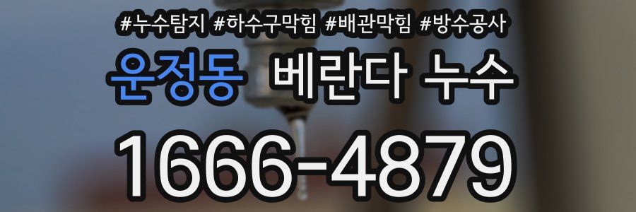 운정동 베란다 누수