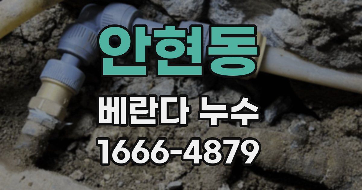 안현동 베란다 누수