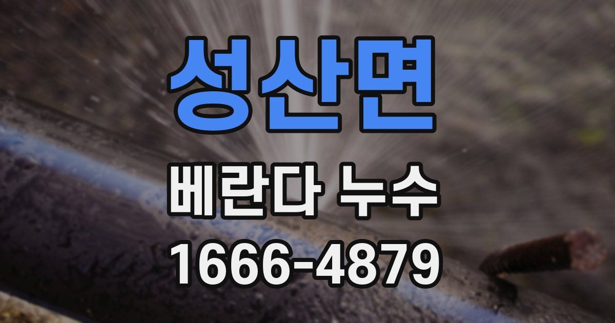 성산면 베란다 누수