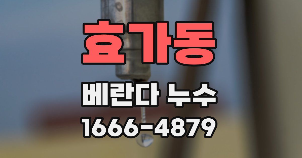 효가동 베란다 누수