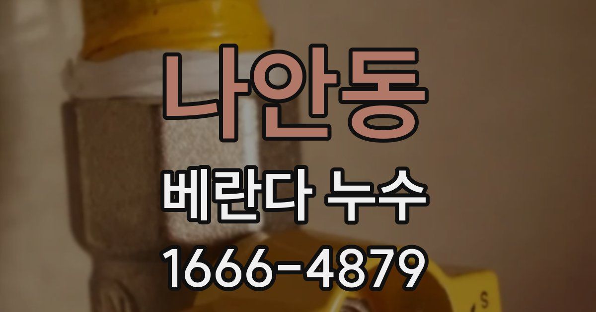 나안동 베란다 누수