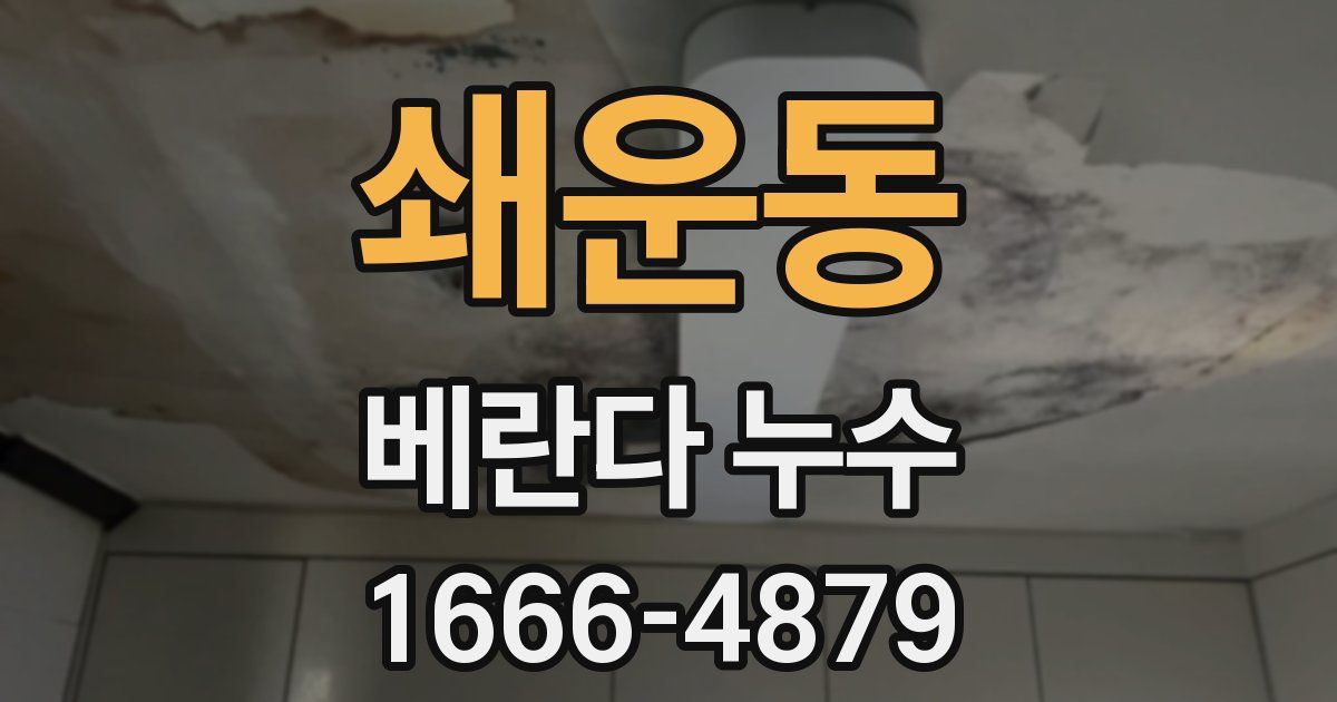 쇄운동 베란다 누수