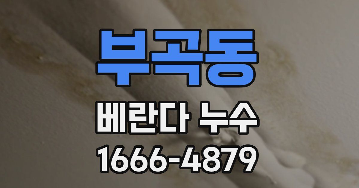 부곡동 베란다 누수