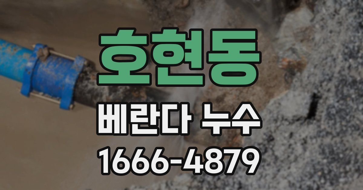 호현동 베란다 누수
