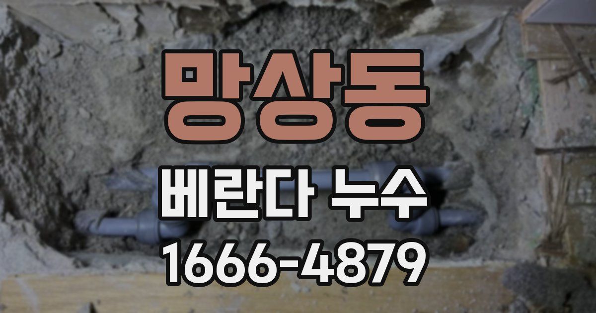 망상동 베란다 누수