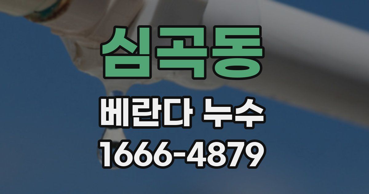 심곡동 베란다 누수