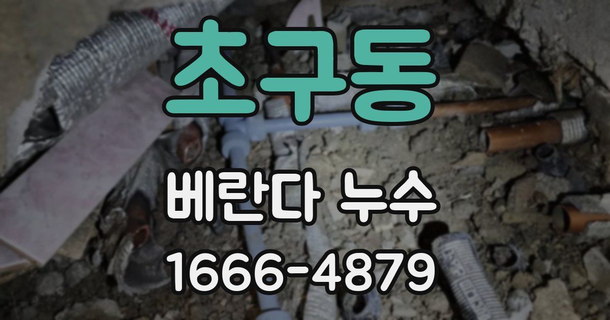 초구동 베란다 누수