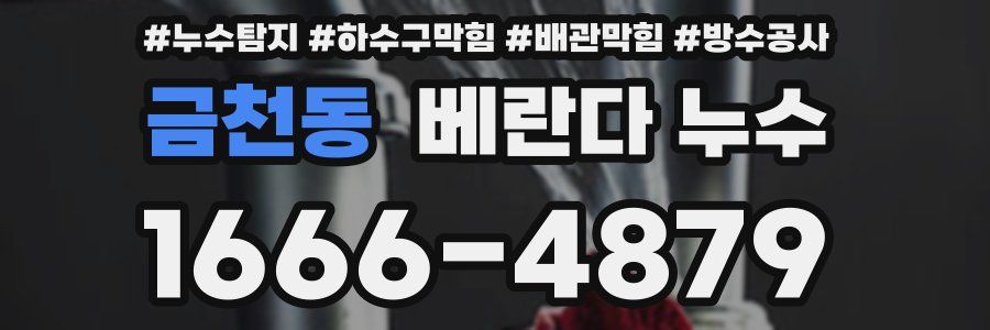 금천동 베란다 누수