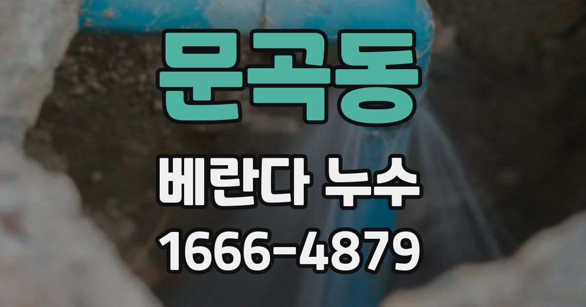 문곡동 베란다 누수