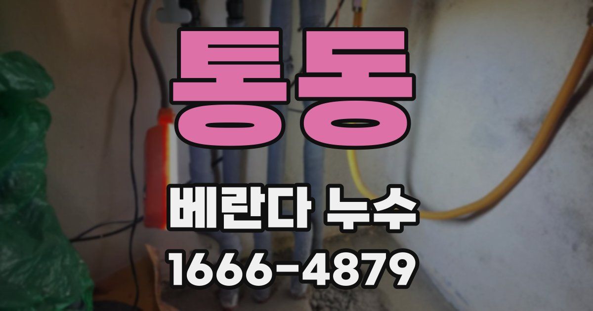 통동 베란다 누수