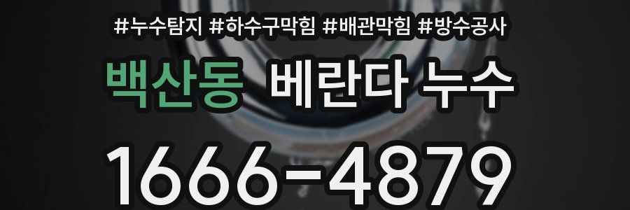 백산동 베란다 누수