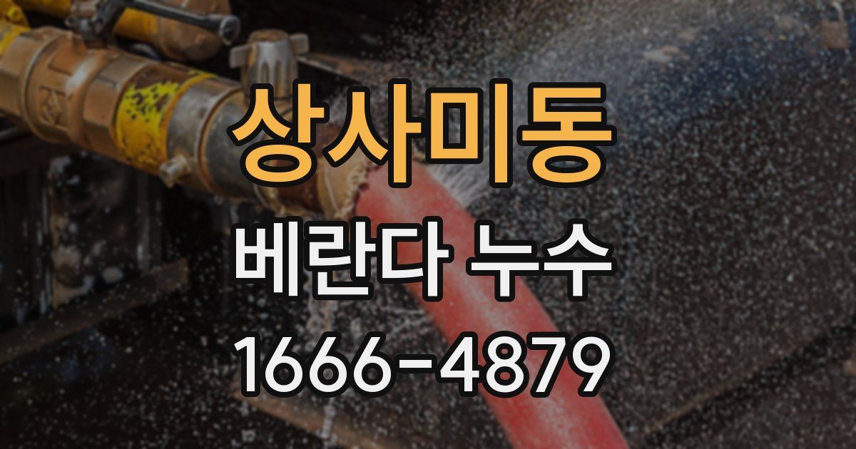 상사미동 베란다 누수