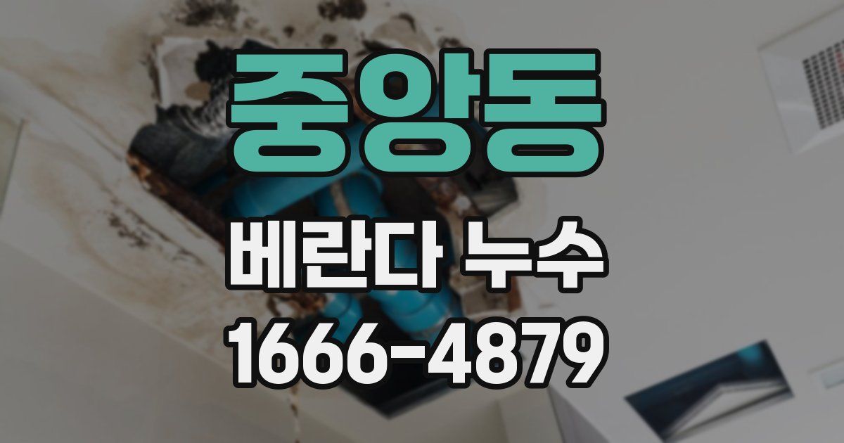 중앙동 베란다 누수
