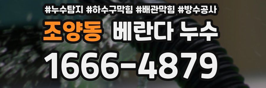 조양동 베란다 누수