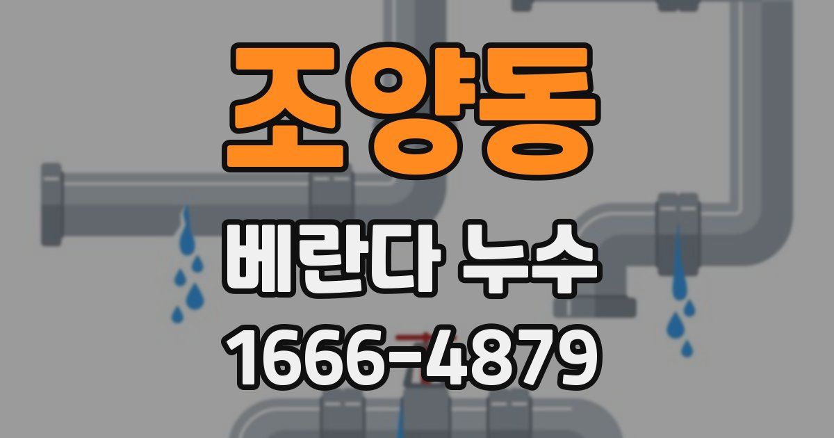 조양동 베란다 누수