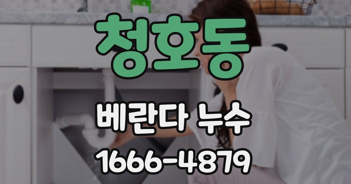 청호동 베란다 누수