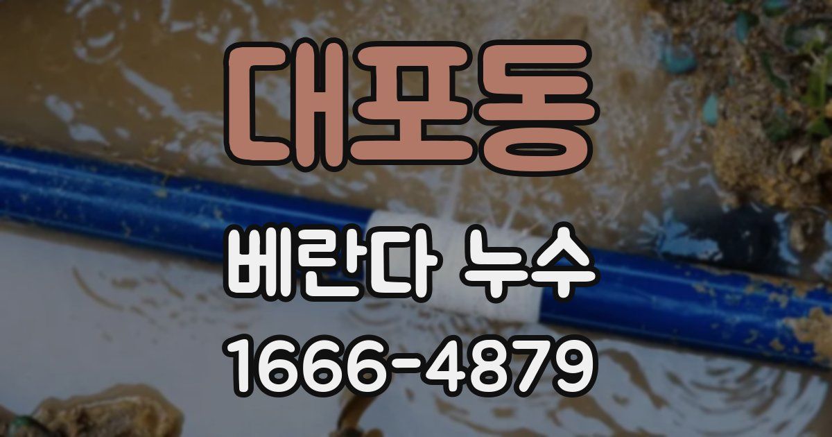 대포동 베란다 누수