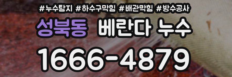 성북동 베란다 누수