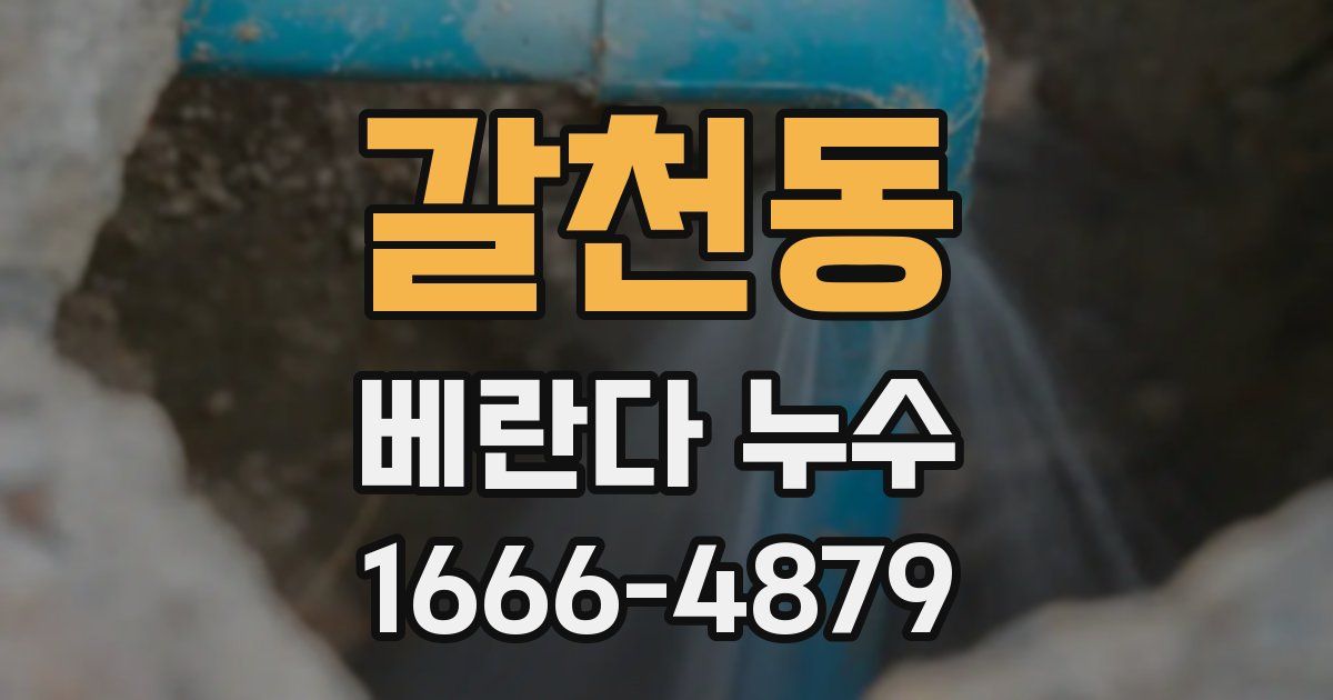 갈천동 베란다 누수