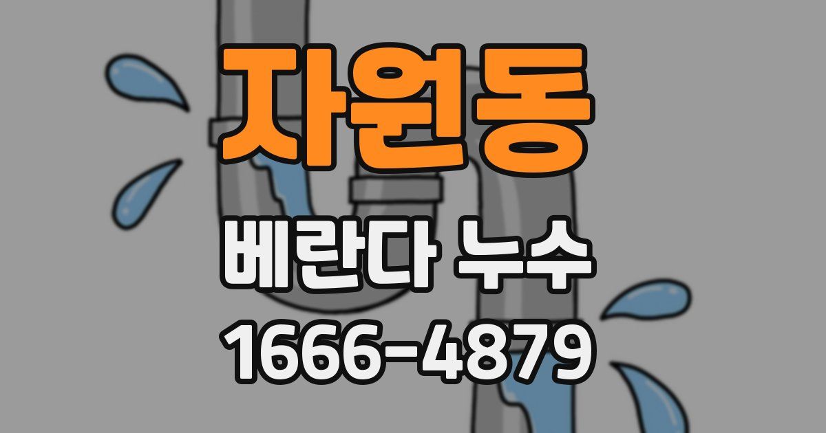 자원동 베란다 누수