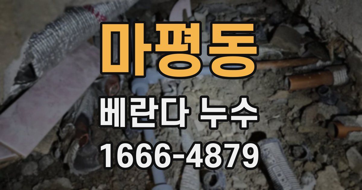 마평동 베란다 누수