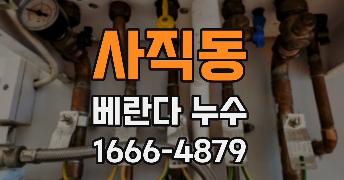 사직동 베란다 누수