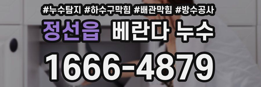정선읍 베란다 누수