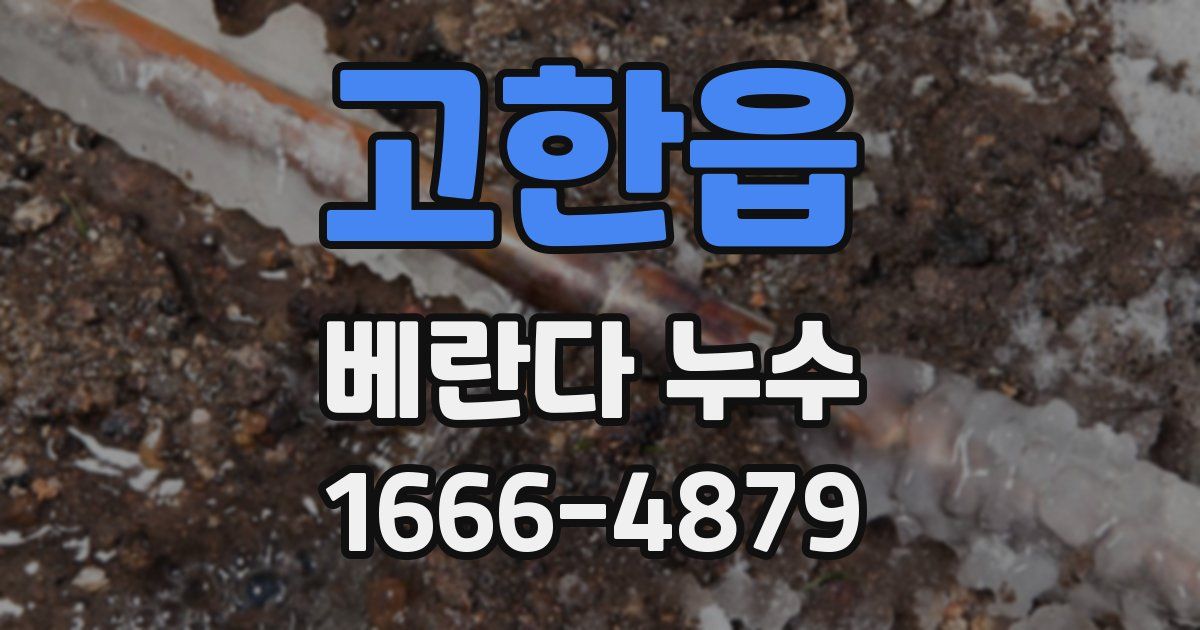 고한읍 베란다 누수