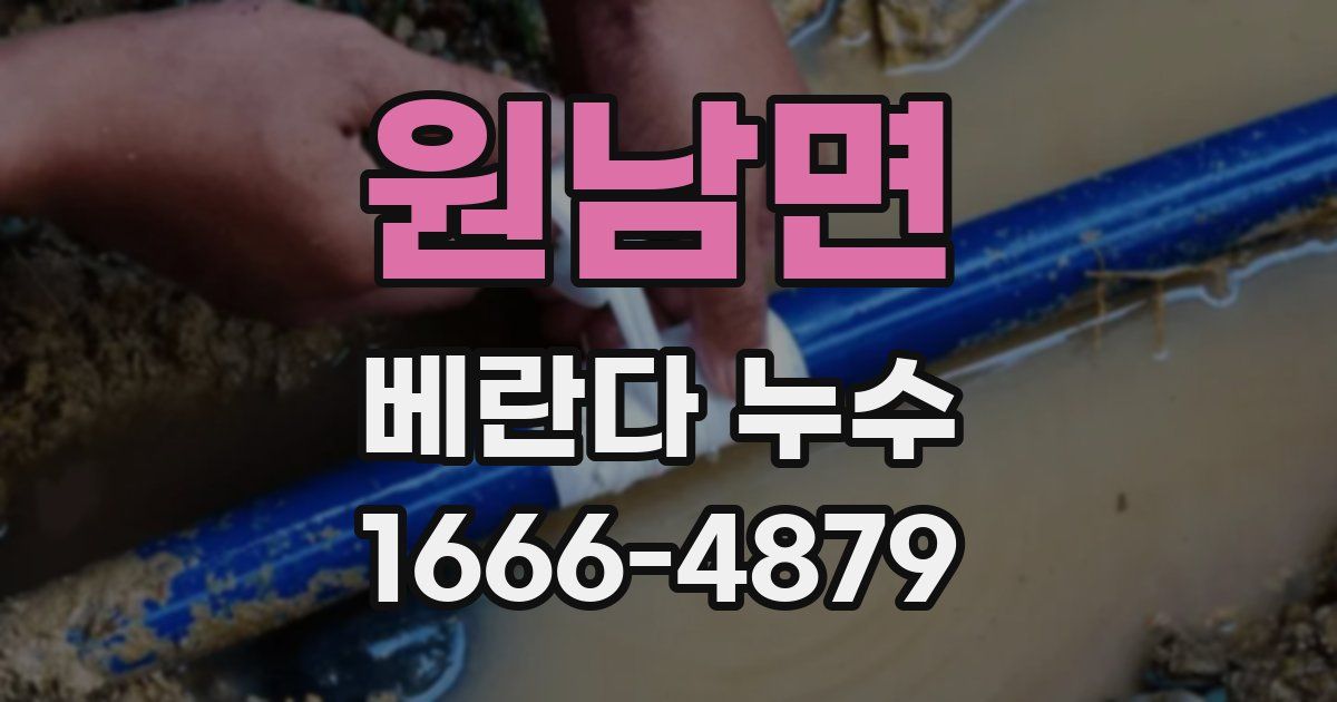 원남면 베란다 누수