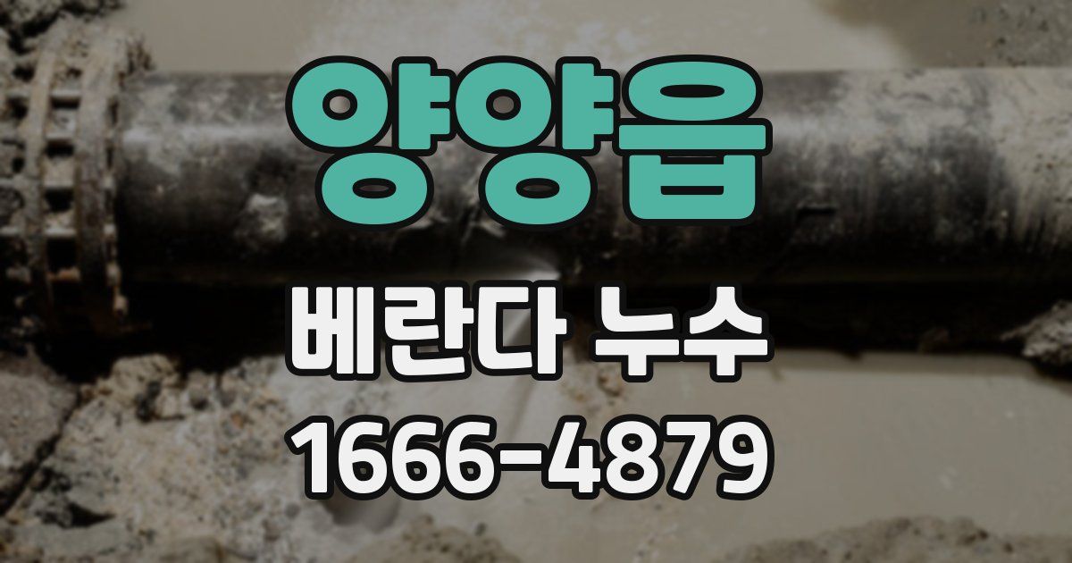 양양읍 베란다 누수