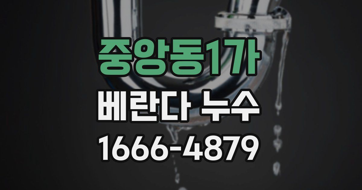 중앙동1가 베란다 누수