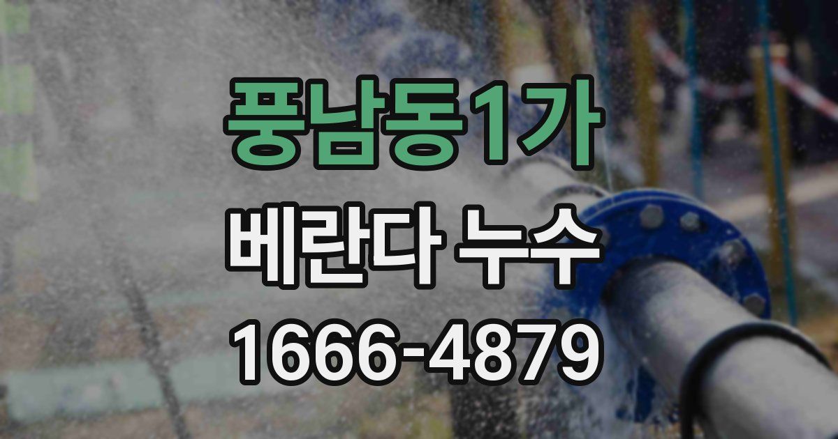 풍남동1가 베란다 누수