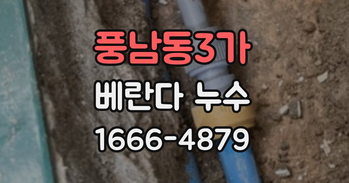 풍남동3가 베란다 누수