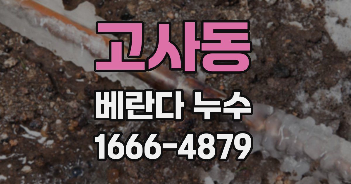 고사동 베란다 누수