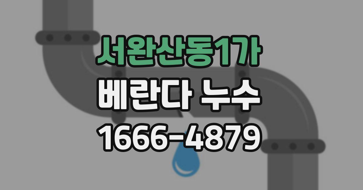 서완산동1가 베란다 누수