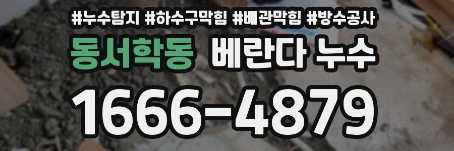 동서학동 베란다 누수