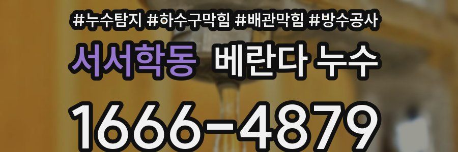 서서학동 베란다 누수